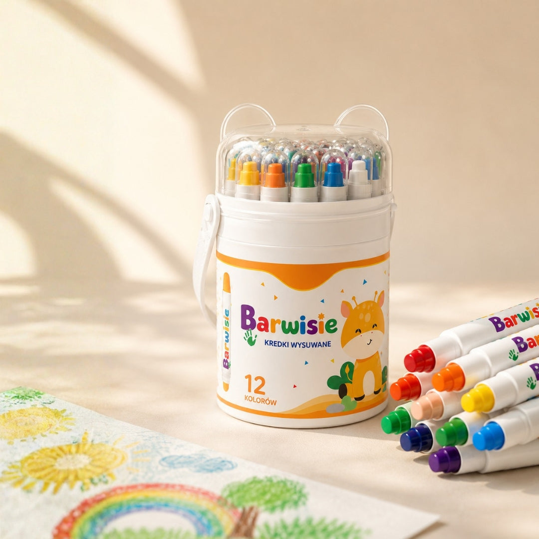 Barwisie™ - Zmywalne Kredki Wysuwane