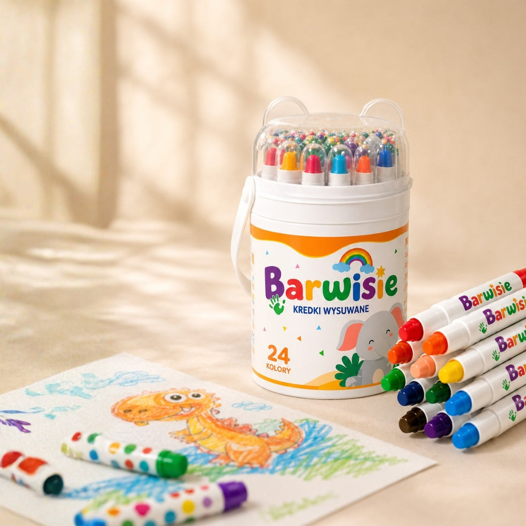 Barwisie™ - Zmywalne Kredki Wysuwane